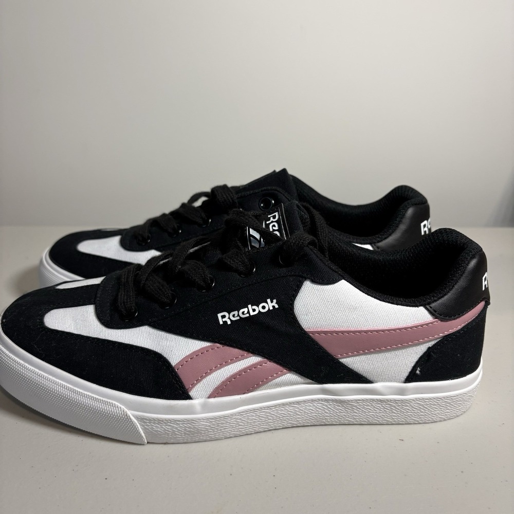 Men's Reebok Size 9 Classic Court BlackGray Lace Up Athletic Shoes FFC0119597